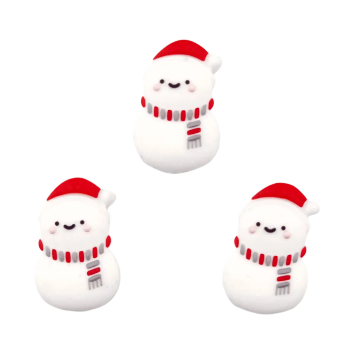 Schneemann weiß rot