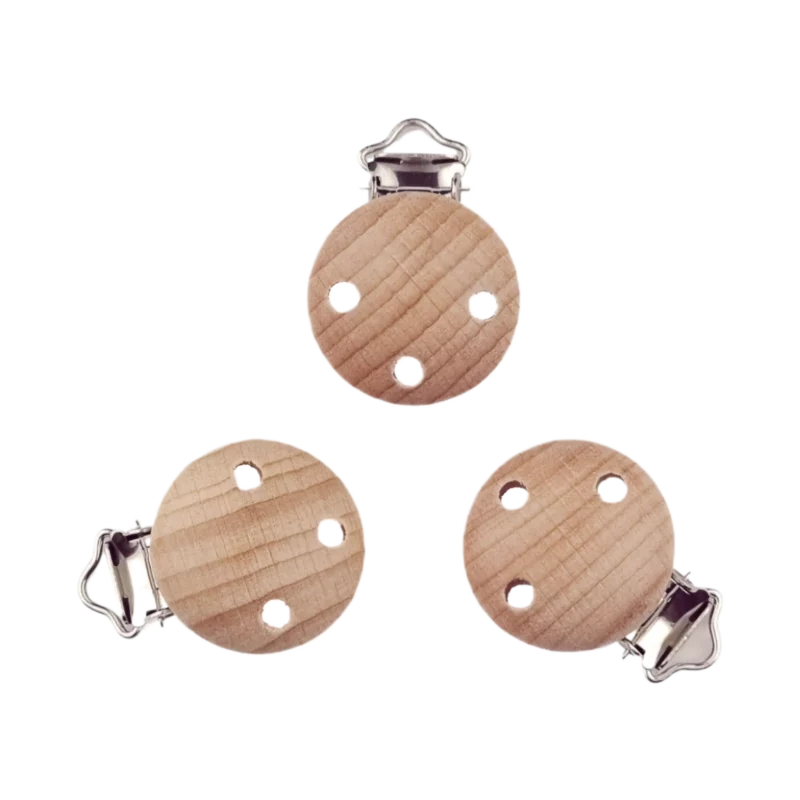 Beukenhouten Speenclips - Budget - 30 mm met Gaatjes