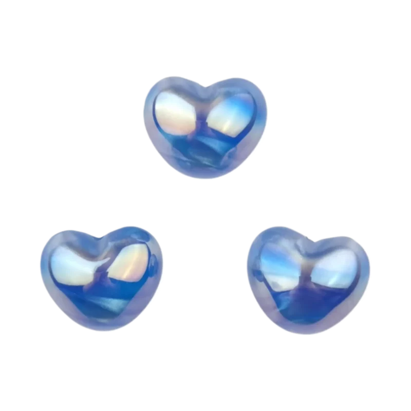 Herz metallic stahlblau