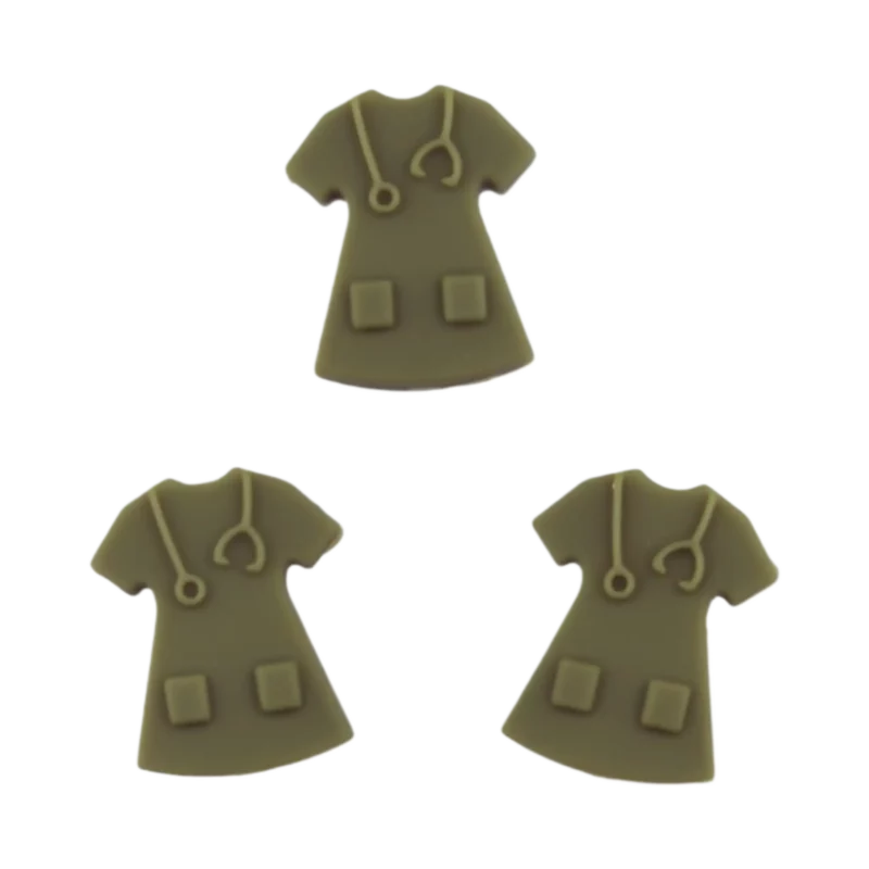 Siliconen kralen - Verpleegsters - Uniform - Mosgroen