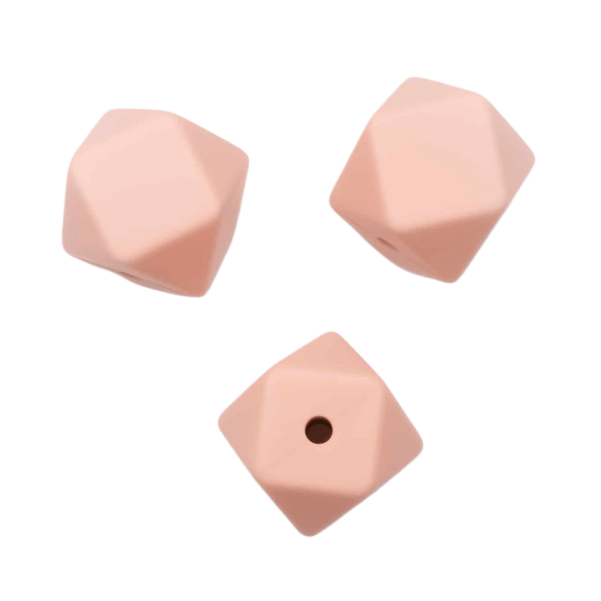 Kleurcode Perzik Nude - Type: Siliconen kralen hexagon - Formaat: 17 mm - BPA-, Ftalaten-, Lood-, PVC- en Gif-vrij - CE-gecertificeerd - Medische kwaliteit siliconen kralen - Koelbaar bij doorkomende tandjes - Vaatwasser vriendelijk Jootjes Haakcadeautjes