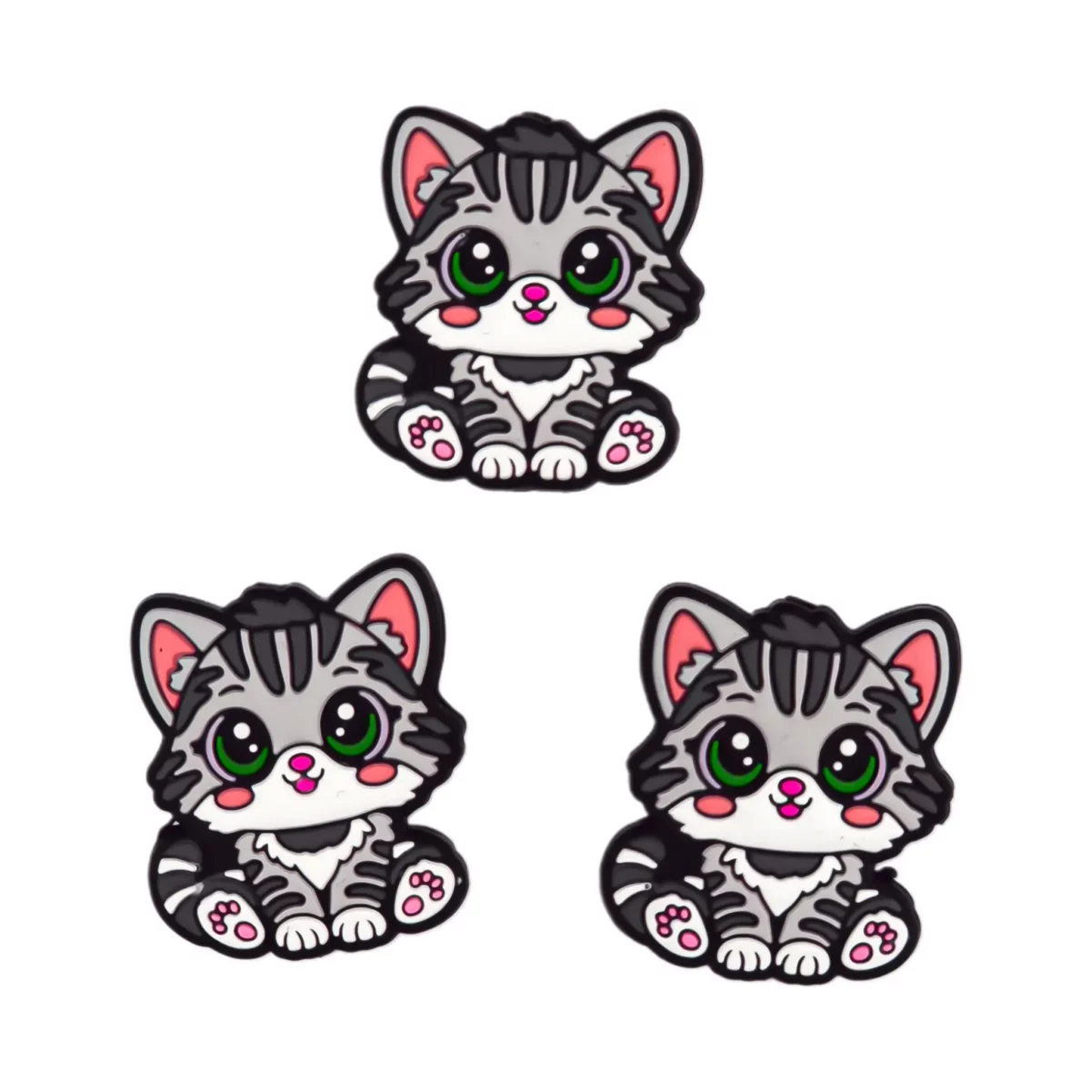 Variant: Kitty Cat - Grijs Gemaakt van BPA-vrij siliconen. Volledig chemisch veilig getest volgens EN-71, 100% kind veilig. Voor meer informatie over het gebruik, lees onderaan de pagina. Jootjes Haakcadeautjes