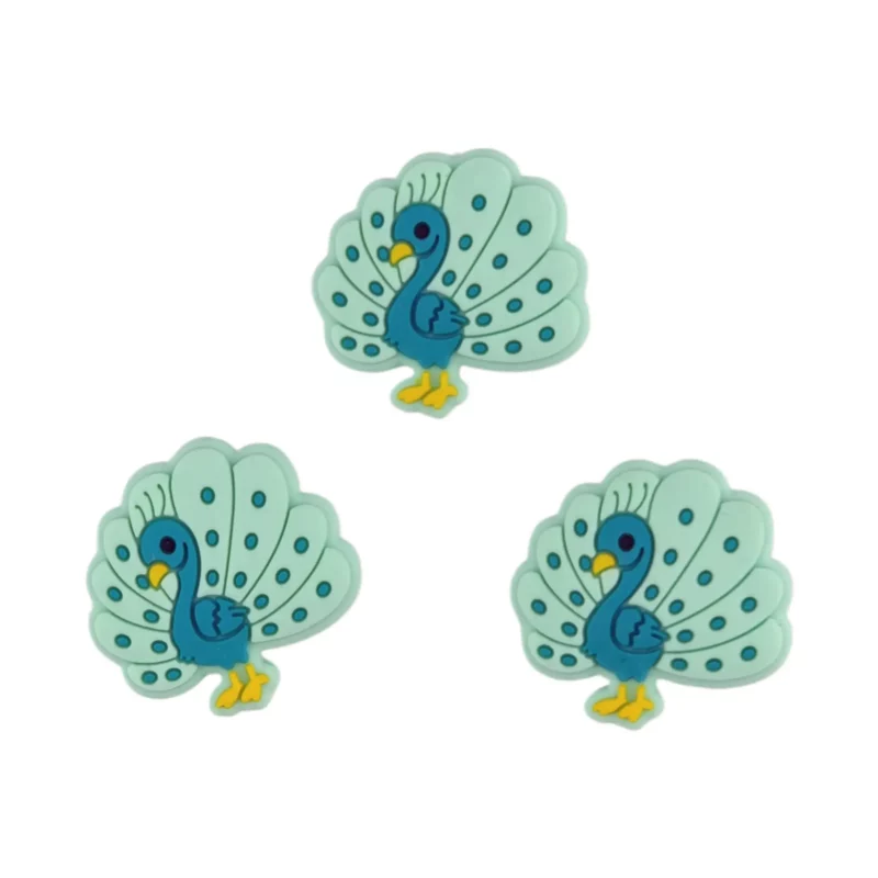 Siliconen kralen - Pauw - Mint / Teal