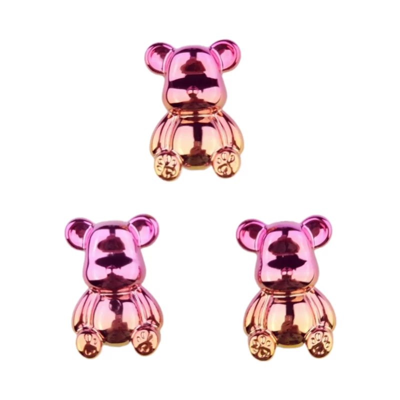 Acrylbär - 35x20x10 MM - Rosa-Gold-Farbverlauf