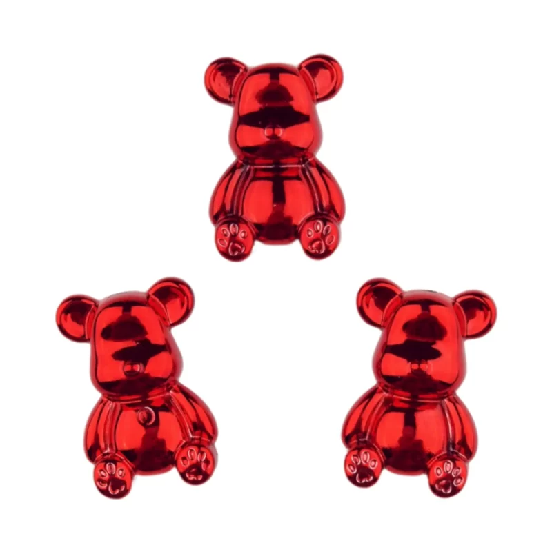 Acryl Bär - 35x20x10 MM - Rot Chrom