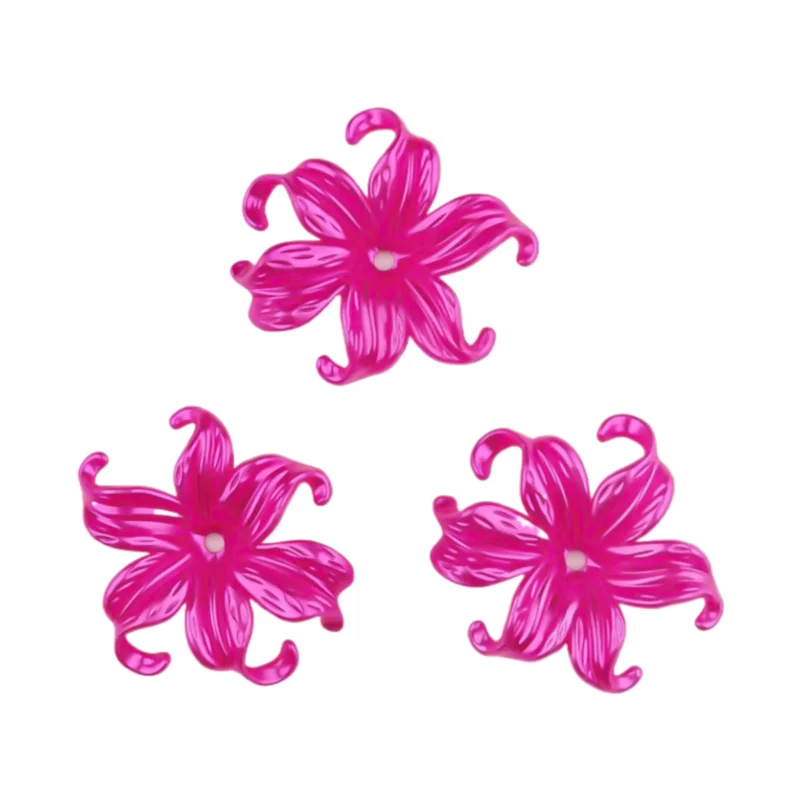 Acryl Blume - Metallisch Magenta - 10x40 MM