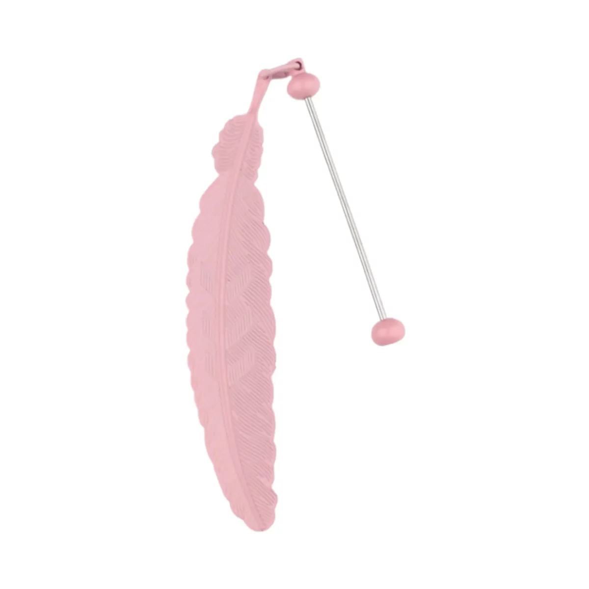 <strong>Feather Bookmark:</strong>
<ul> <li>Design: Feather shape</li> <li>Material: stainless steel</li> <li>Color: Soft Pink</li>
</ul> Jootjes Haakcadeautjes
