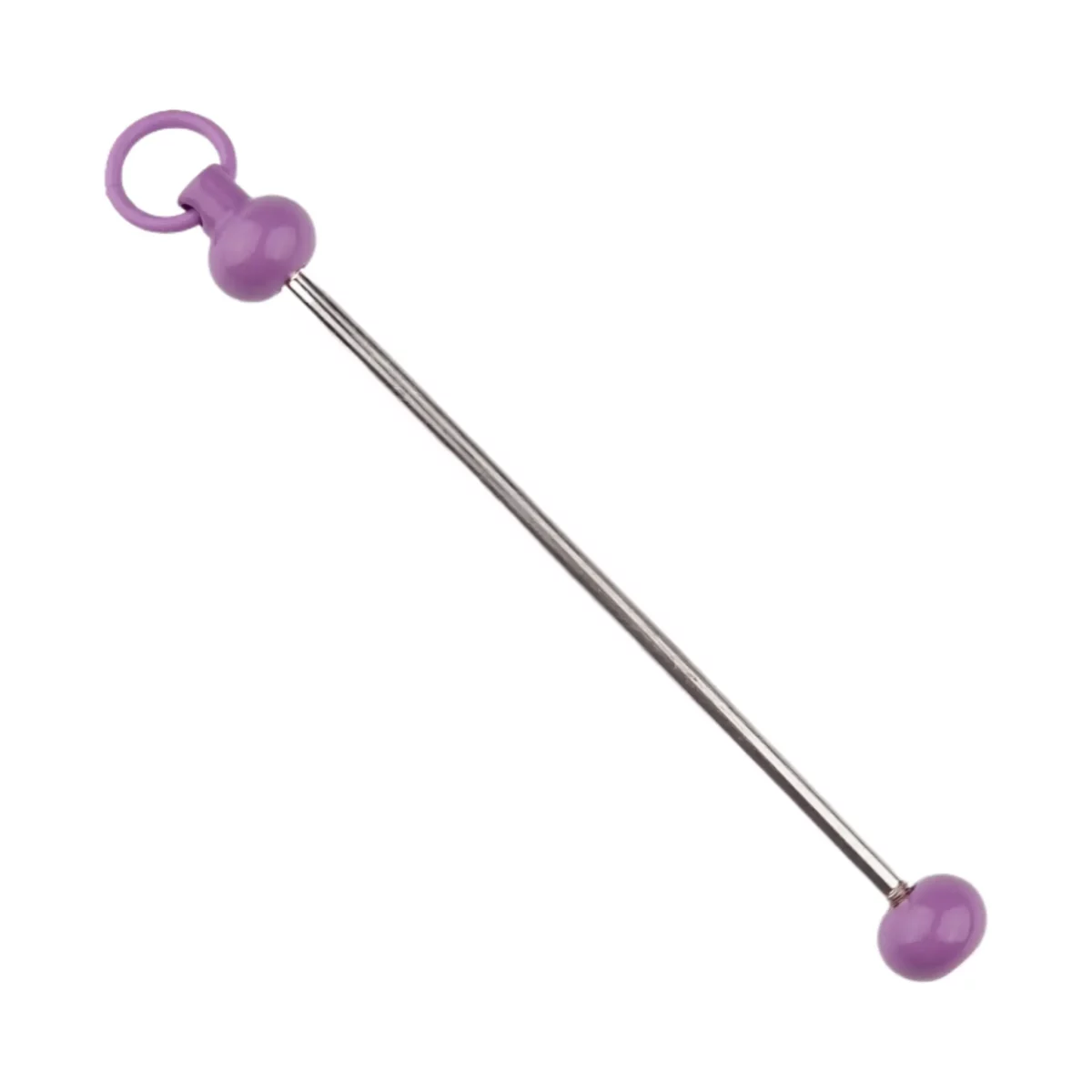 <ul> <li>Pendentif fileté en acier inoxydable de couleur Soft Purple.</li> <li>La tige est munie d'une boule des deux côtés, que l'on visse.</li> <li>Toutes les perles (à l'exception des perles de lettres en acrylique) s'y adaptent.</li> <li>La distance entre les sphères est d'environ 6 cm.</li> <li>Très joli comme décoration de Noël/ornement dans l'arbre de Noël</li>
</ul> Jootjes Haakcadeautjes
