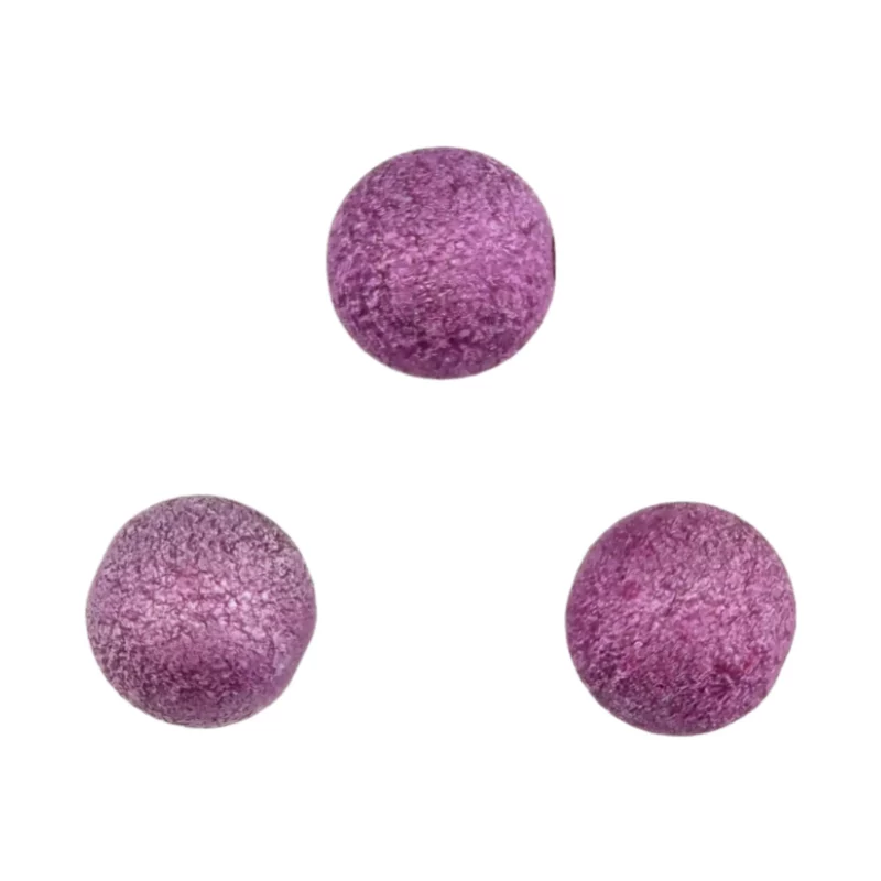 Acryl Kraal - Glitter Relief  - 12 mm - Mauve