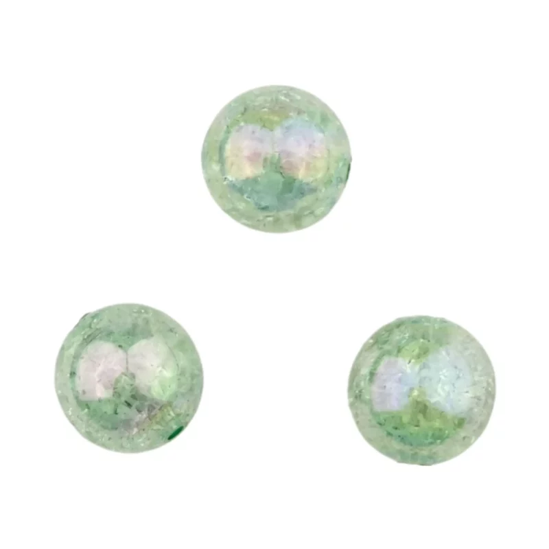 Acryl Kraal - Crackle - 16 mm - Licht Groen