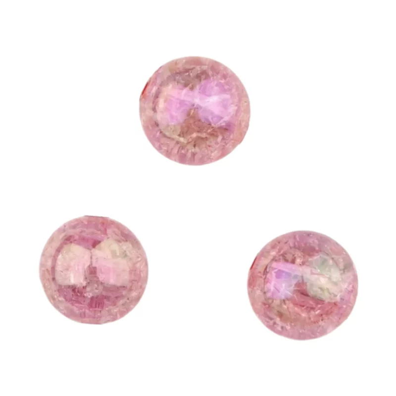 Acryl Kraal - Crackle - 16 mm - Poeder Roze