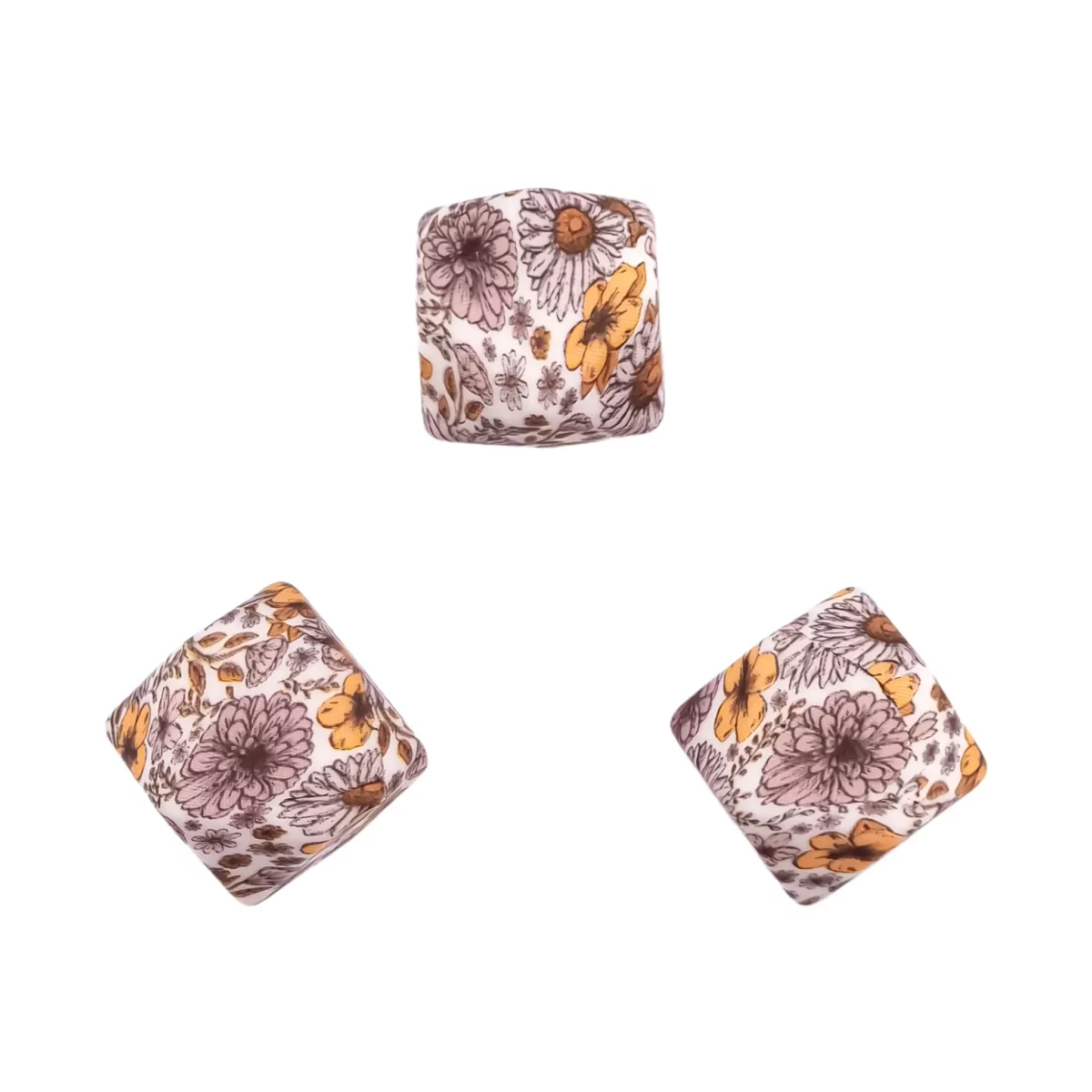 Size: 14 mm
Color: Everlasting Flower Print Material: According to EN-71 safely tested silicone. BPA-free, Phthalate-free, PVC-free and free of all other harmful chemicals as tested through EN-71. This makes it suitable for pacifier cords and CE-certified end product such as a teething ring.   Jootjes Haakcadeautjes