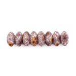 Silikonperlen - Oval - 12 mm - Immerwährender Blumendruck