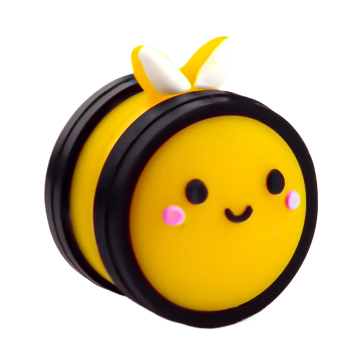 Color code: Black with Yellow Size: approximately 1.5 x 2.5 cm - Sold by the piece - BPA-, Phthalates-, Lead-, PVC- and Toxin-free - Suitable for CE certified finished product - Medical grade silicone beads - Coolable in the refrigerator - Dishwasher safe Jootjes Haakcadeautjes