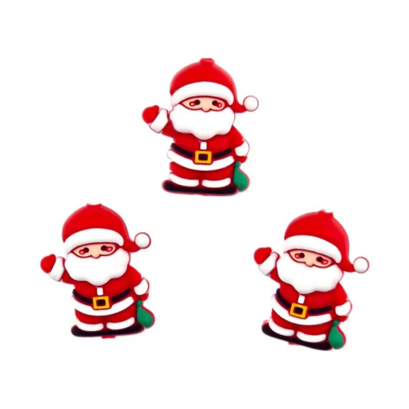 Siliconen kralen - 3D - Kerstman