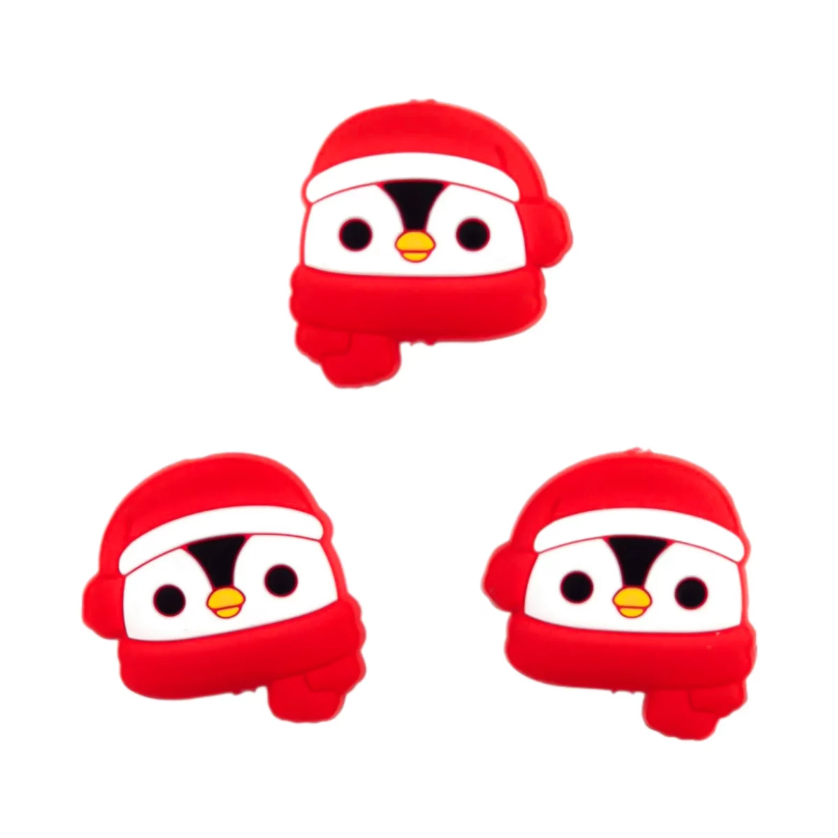 Code couleur : Tête de pingouin avec écharpe - Rouge feu Taille : environ 1,5 x 2,5 cm - Vendu à la pièce - Sans BPA, Phtalates, Plomb, PVC et Toxine - Convient aux produits finis certifiés CE - Billes en silicone de qualité médicale - Refroidissable au réfrigérateur - Lavable au lave-vaisselle Jootjes Haakcadeautjes
