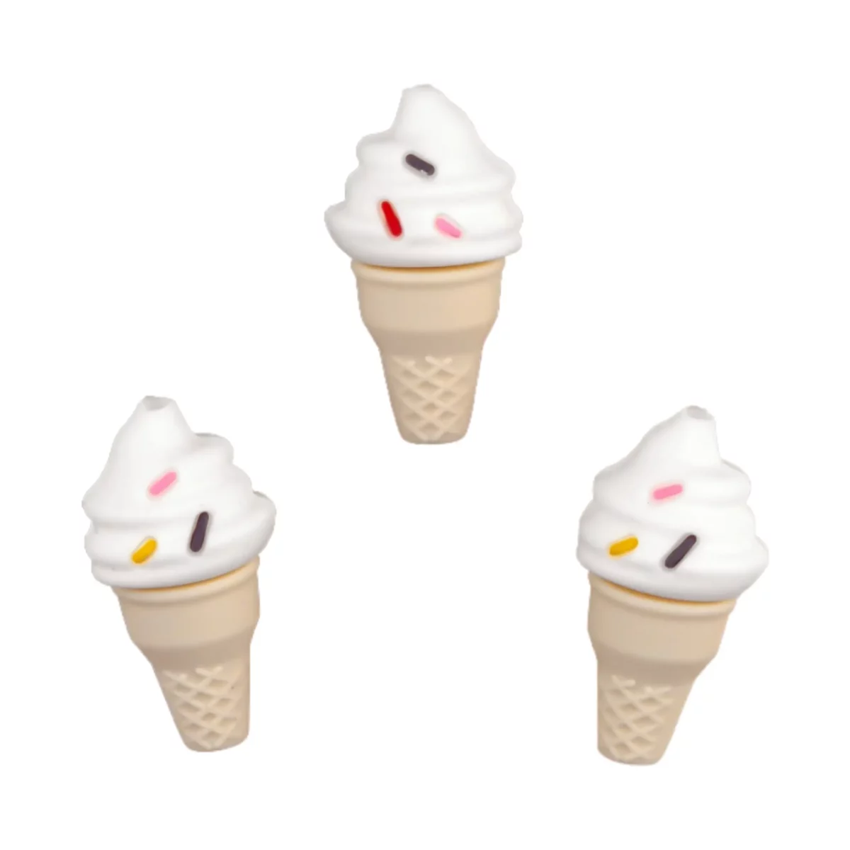 - Type: 3D - Ice Cream - Sold by the piece, nowhere cheaper - BPA-, Phthalates-, Lead-, PVC- and Poison-free - Suitable for CE certified finished product - Medical grade silicone beads - Coolable in the refrigerator - Dishwasher safe Jootjes Haakcadeautjes