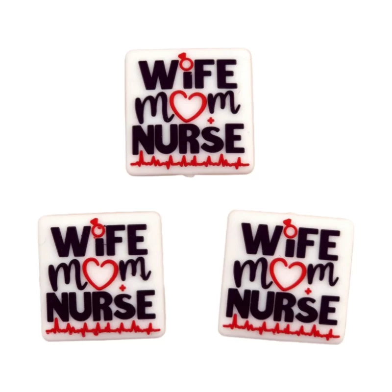 Siliconen kralen - Wife - Mom - Nurse