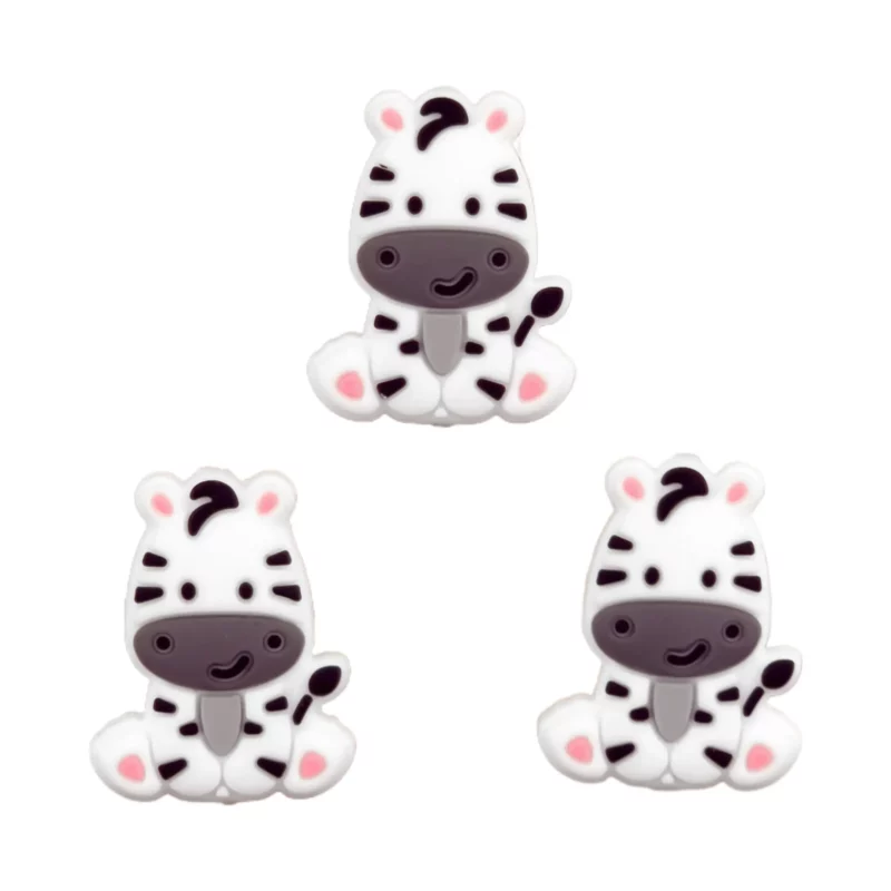 Siliconen Kraal - Baby Zebra