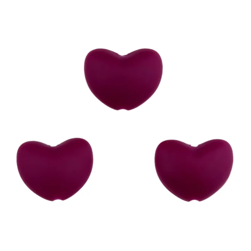 Siliconen kralen - Hart -  Berry