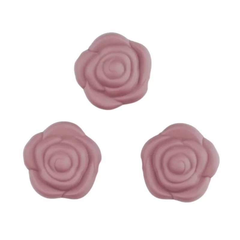 Siliconen kralen - Roos - 20 mm - Dark Rose