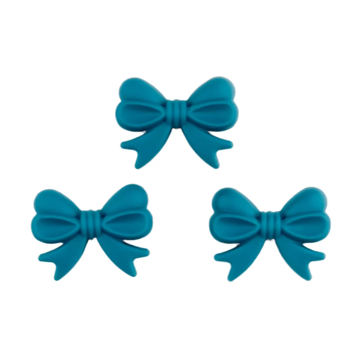 Color Code: Fluorite Type: Bow Size: 16 x 26 mm Material: Silicone, BPA-free, phthalate-free, PVC-free, cadmium-free Certified: CE and EN-71 Jootjes Haakcadeautjes