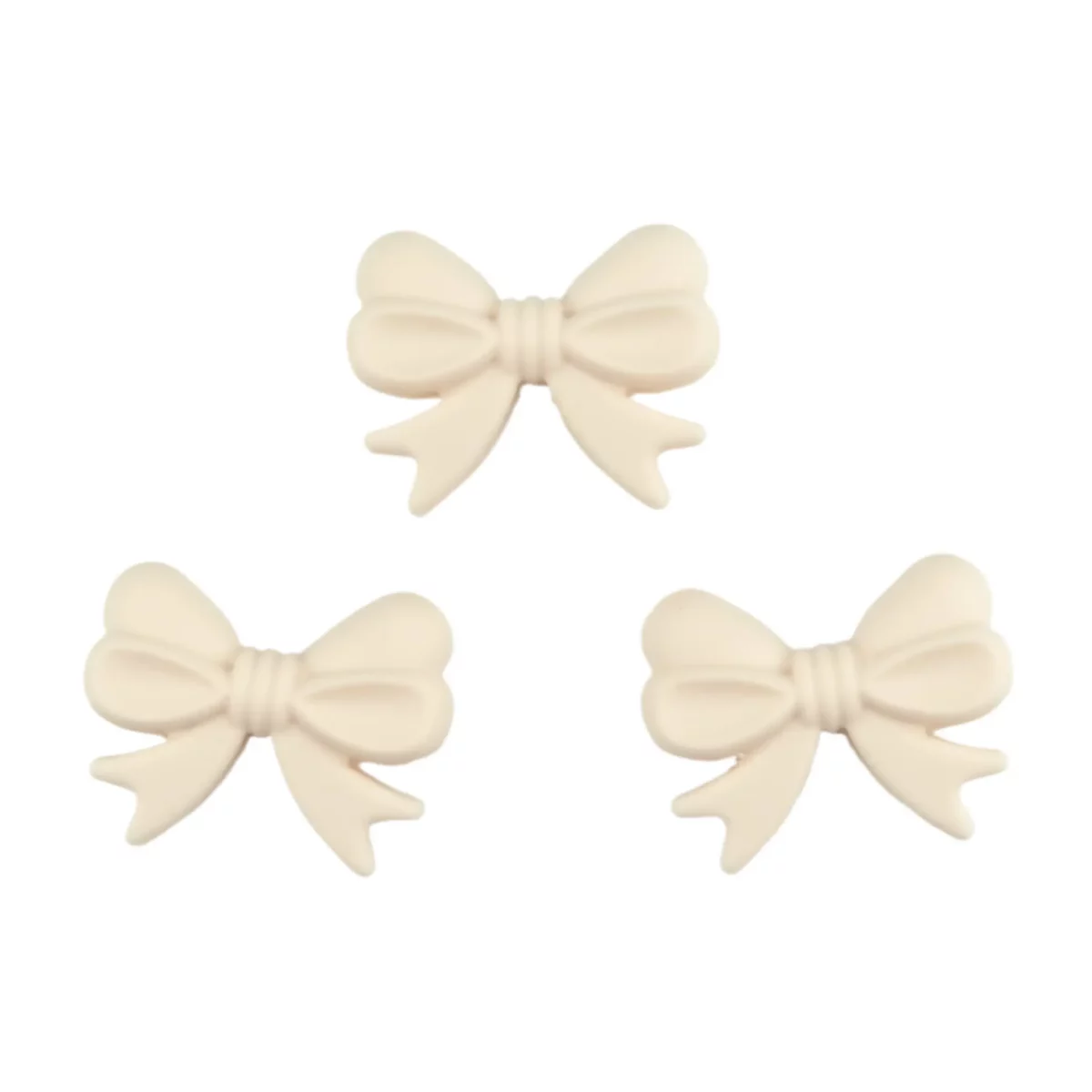 Code couleur : Ivoire Type : Bow Taille : 16 x 26 mm Matériau : Silicone, sans BPA, sans phtalates, sans PVC, sans cadmium Certifié : CE et EN-71 Jootjes Haakcadeautjes