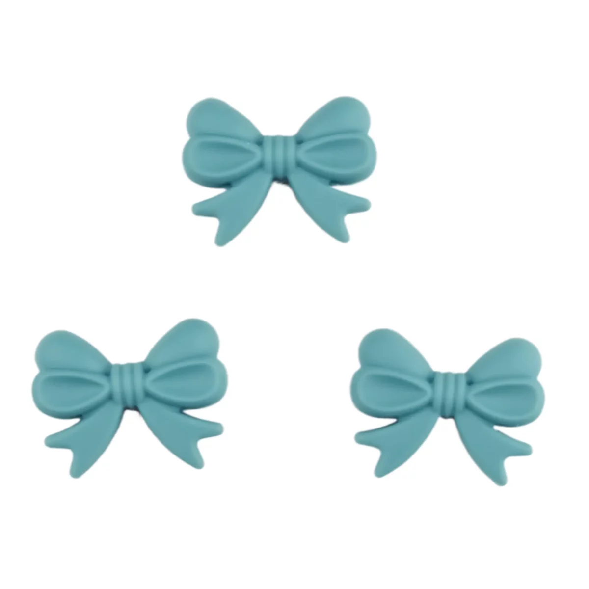 Color code: Aquamarine Type: Bow Size: 16 x 26 mm Material: Silicone, BPA-free, phthalate-free, PVC-free, cadmium-free Certified: CE and EN-71 Jootjes Haakcadeautjes