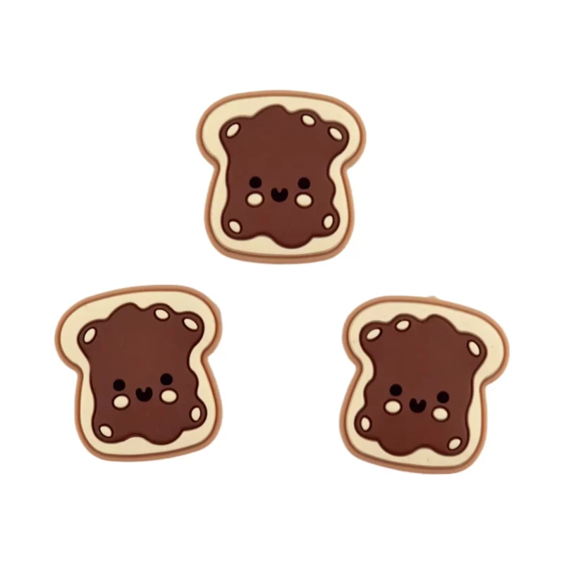 Siliconen kraal - Boterham - Chocopasta