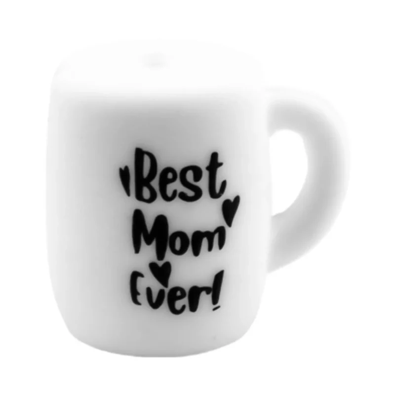 Siliconen kralen - Koffiemok - Best Mom Ever