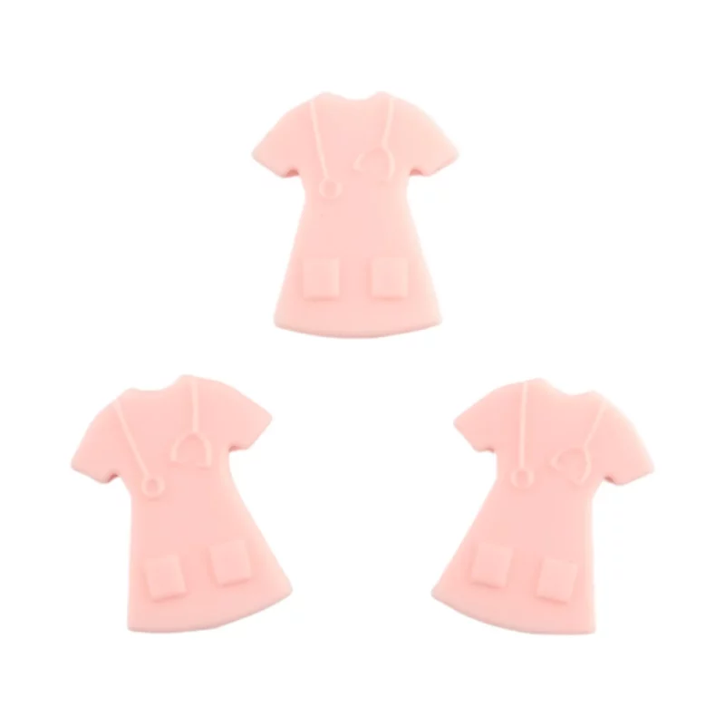 Siliconen kralen - Verpleegsters - Uniform Klein Perzik Roze