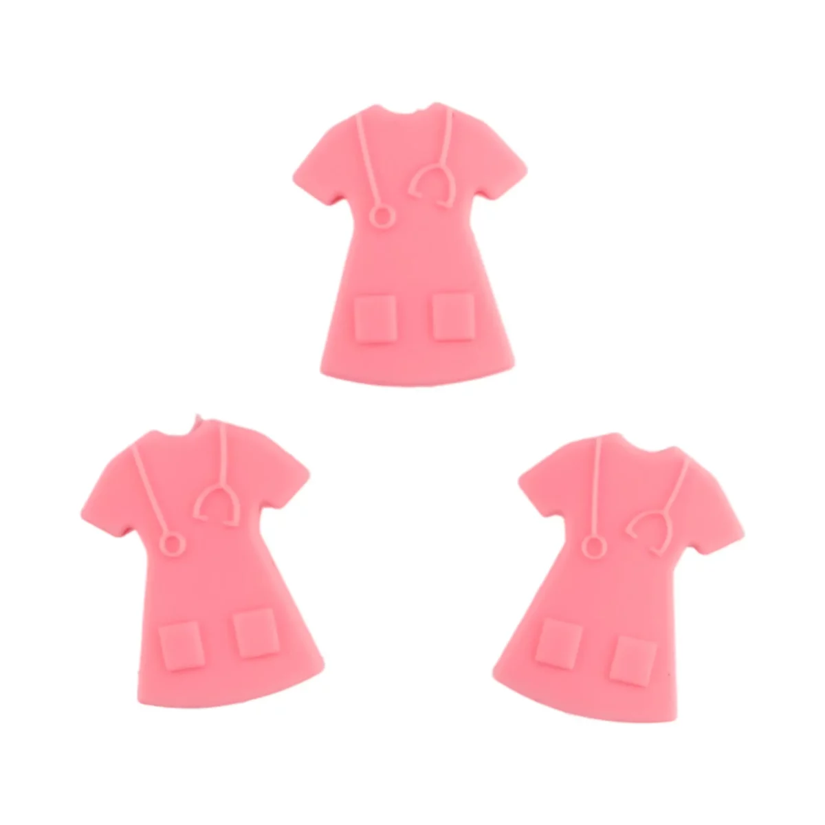 Kleurcode: Poeder Roze - Type: Siliconen kralen Verpleegsters - Uniform Klein Poeder Roze - Verkocht per stuk - BPA-, Ftalaten-, Lood-, PVC- en Gif-vrij - Geschikt voor CE-gecertificeerd eindproduct - Medische kwaliteit siliconen kralen - Koelbaar in de koelkast - Vaatwasser bestendig Jootjes Haakcadeautjes