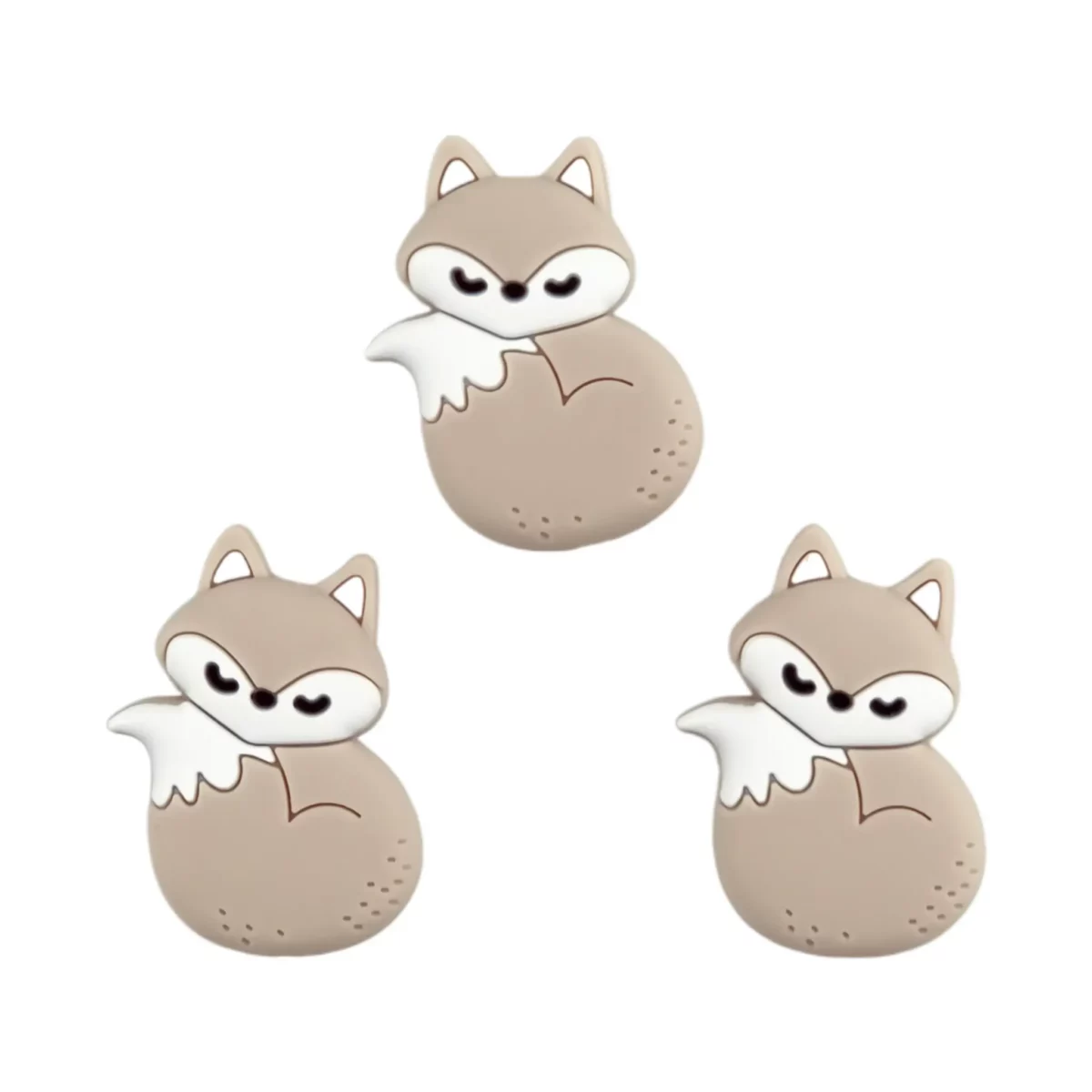 Farbcode Taupe - Typ: Schlaffuchs - Taupe - Einzeln verkauft, nirgends billiger - BPA-, Phthalate-, Blei-, PVC- und giftfrei - CE-zertifiziert - Medizinische Silikonperlen - Kühlbar im Kühlschrank - Spülmaschinenfest Jootjes Haakcadeautjes