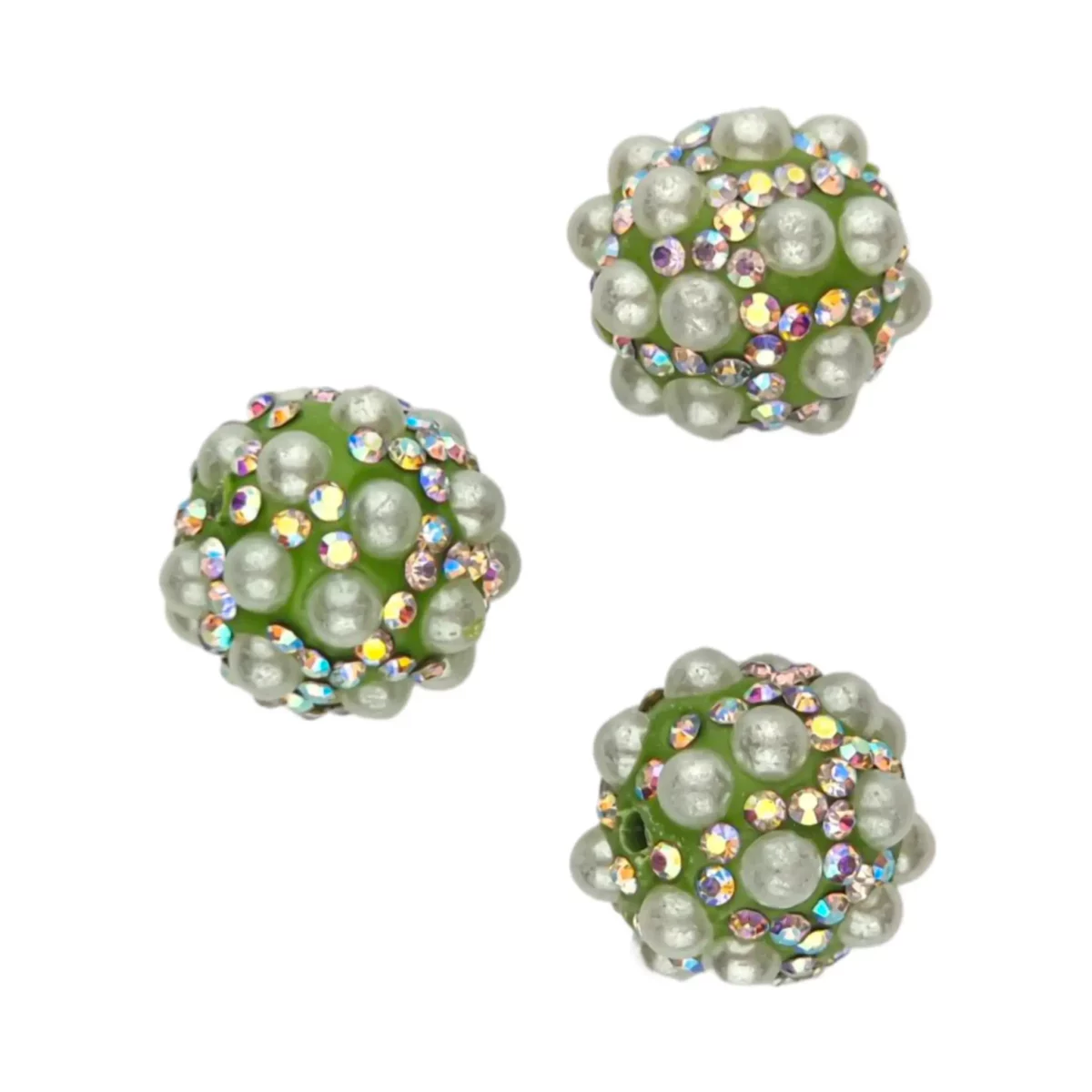 Kleur: Jungle Green met parel Materiaal: Acryl Type: 16 mm - Met Parels Jungle Green Geschikt voor sleutelhangers en veel andere sier ornamenten  en in gebruik met <a href="https://www.jootjeshaakcadeautjes.nl/product/houten-kraal-smiley-gelukspoppetje-haken-beukenhout-20-mm/">houten</a> en <a href="https://www.jootjeshaakcadeautjes.nl/product-categorie/siliconen-kralen-bpa-vrij-groothandel/siliconen-kralen-multicolor-luxekralen-alles/siliconen-kralen-gelukspoppetjes-luckyjos/">siliconen gelukspoppetjes</a>. Jootjes Haakcadeautjes
