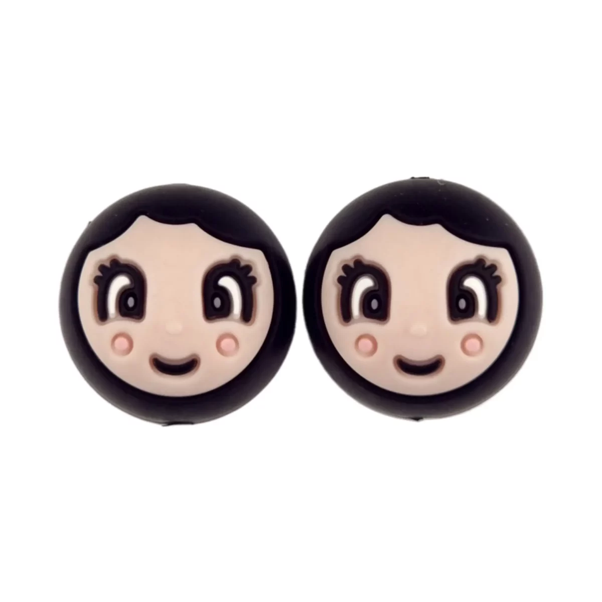 Exclusive to Jootjes Crochet Gifts: - Color: Girl/Woman - Astilbe/Black
- Type: Silicone Beads Lucky dolls
- Size: 20 mm
- Color: Face: Astilbe, Hair: Black
- Registered Design by Jootjes®
- Sold by the piece, nowhere cheaper
- BPA-, Phthalates-, Lead-, PVC- and Toxin-free
- Suitable for CE-certified end product
- Medical grade silicone beads
- Coolable in the refrigerator
- Dishwasher safe Jootjes Haakcadeautjes