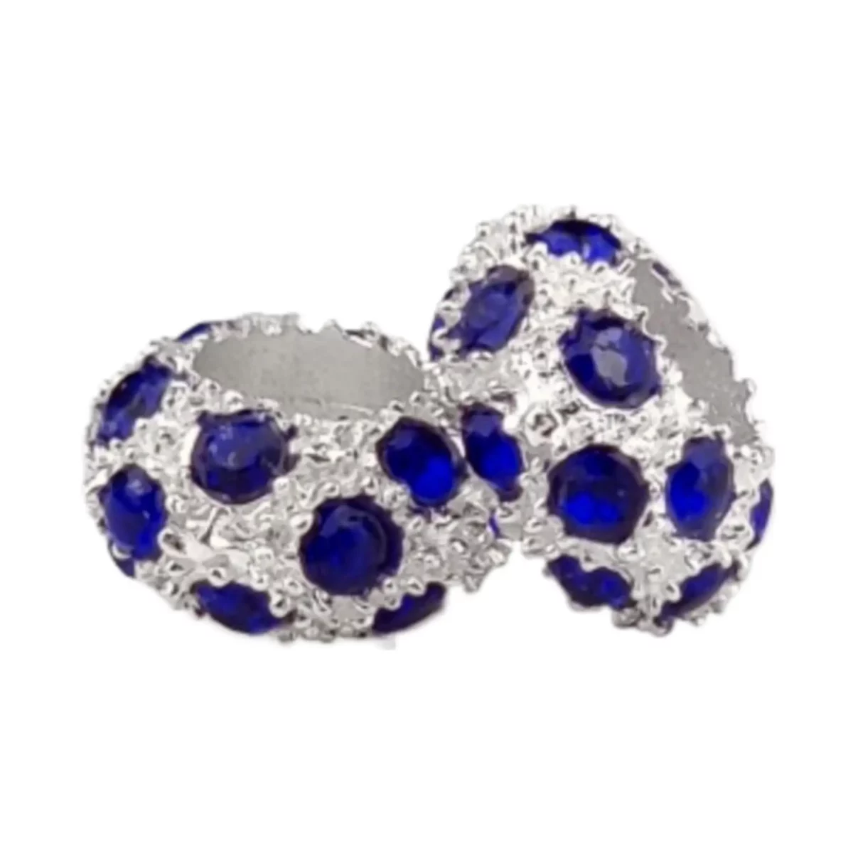 Materiaal: Tussenschijfje Sparkle Donut - Koningsblauw Kleur: Zilver / Koningsblauw Leuk om te verwerken tussen de kralen in. Jootjes Haakcadeautjes
