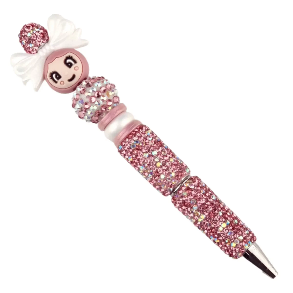 This kit contains all the supplies you need to be able to make a homemade Beaded Pen Sparkle - Raspberry Stripe from silicone beads. Jootjes Haakcadeautjes