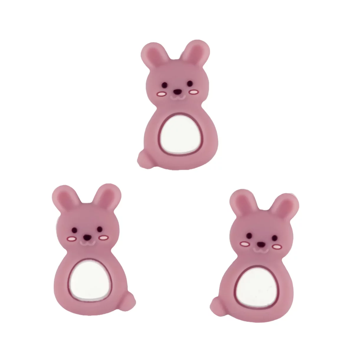 Material: 100% BPA-free, safe according to EN-71, silicone
Type: Blushing Rabbit
Color: Dark pink with white belly   Jootjes Haakcadeautjes