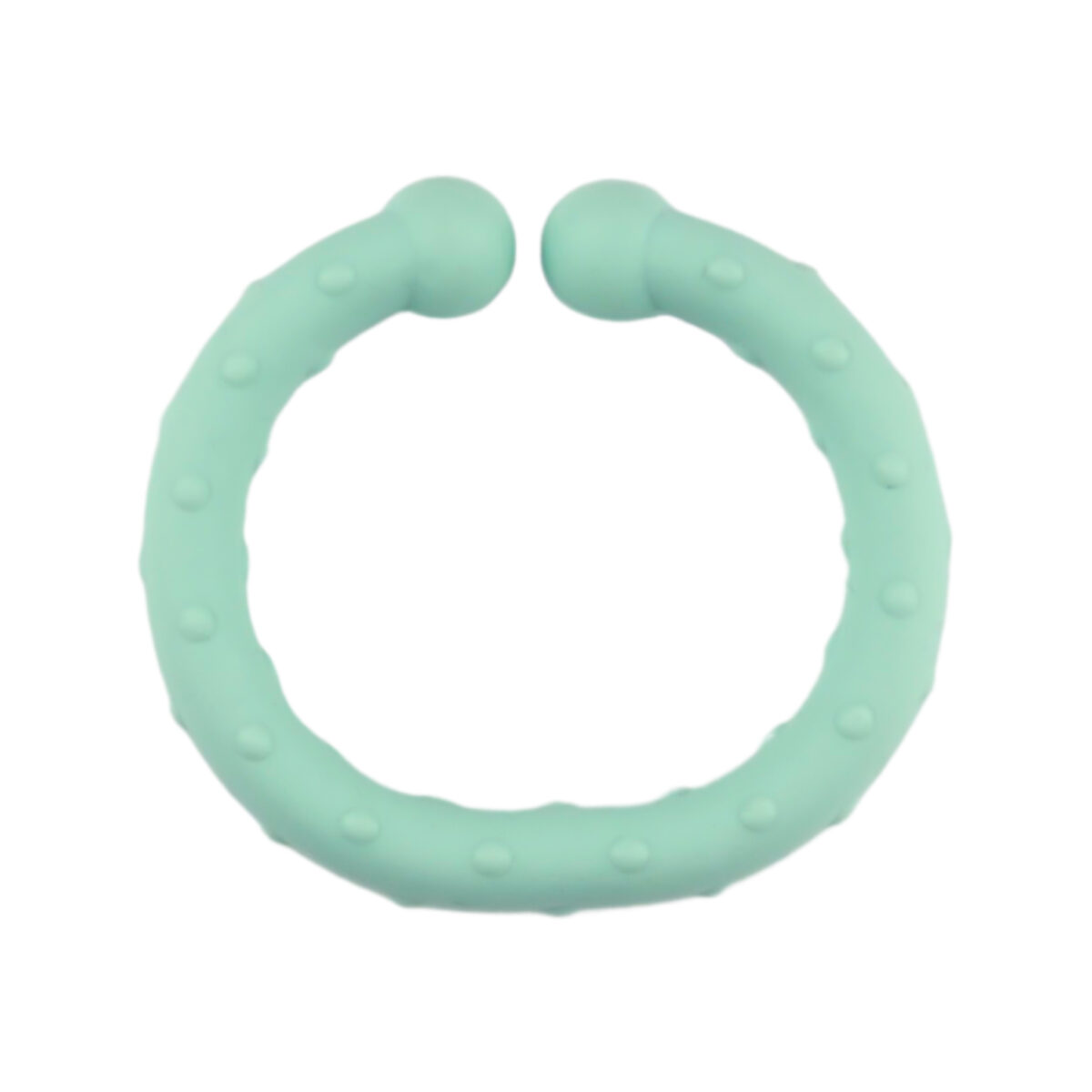 <ul> <li>Color: Mint Green</li> <li>Used in the book Crocheting Animals for Baby by Rosanne Briggeman / Knufl</li> <li>EN-71 safely tested silicone material</li> <li>Perfect for use as a top hook / attachment for a car hanger</li> <li>Flexible, bends with you and therefore fits around most wagons/boxes</li> <li>Please note, not a teething ring, under the silicone outer layer of the wagon hook is a baby-safe plastic incorporated which causes the ring to spring back. However, this can become visible when bitten. Not meant to be bitten on.</li> <li>Antibacterial, easy to wipe off.</li>
</ul> Jootjes Haakcadeautjes