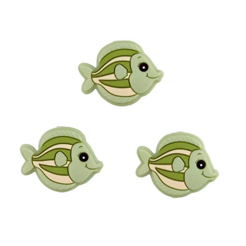 Siliconen kralen - Blub de vis - Pistache