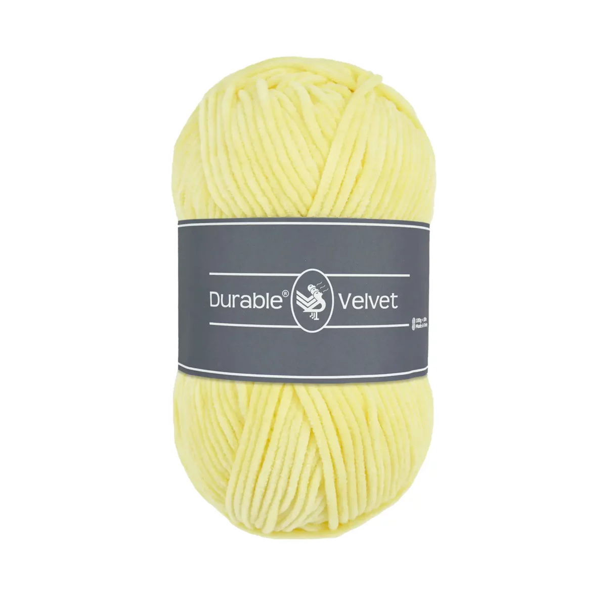 Durable Velvet - 309 Light Yellow
100% Polyester <strong>Specifications:</strong>
<table>
<tbody>
<tr>
<td>Weight</td>
<td>100 grams</td>
</tr>
<tr>
<td>Running length</td>
<td>180 meters</td>
</tr>
<tr>
<td>Composition</td>
<td>100% Polyester</td>
</tr>
<tr>
<td>Recommended needle thickness</td>
<td>3-5 mm</td>
</tr>
</tbody>
</table> Jootjes Haakcadeautjes
