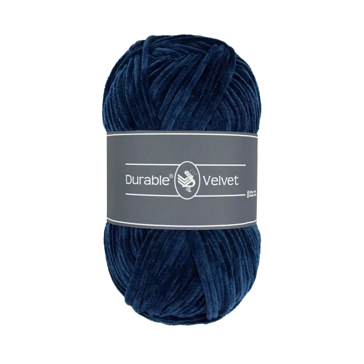 Durable Velvet - 321 Navy
100% Polyester <strong>Specifications:</strong>
<table>
<tbody>
<tr>
<td>Weight</td>
<td>100 grams</td>
</tr>
<tr>
<td>Running length</td>
<td>180 meters</td>
</tr>
<tr>
<td>Composition</td>
<td>100% Polyester</td>
</tr>
<tr>
<td>Recommended needle thickness</td>
<td>3-5 mm</td>
</tr>
</tbody>
</table> Jootjes Haakcadeautjes