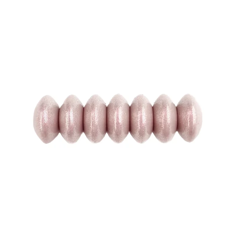 Siliconen kralen - Ovaal - 12 mm - Pale Rose Parel Print