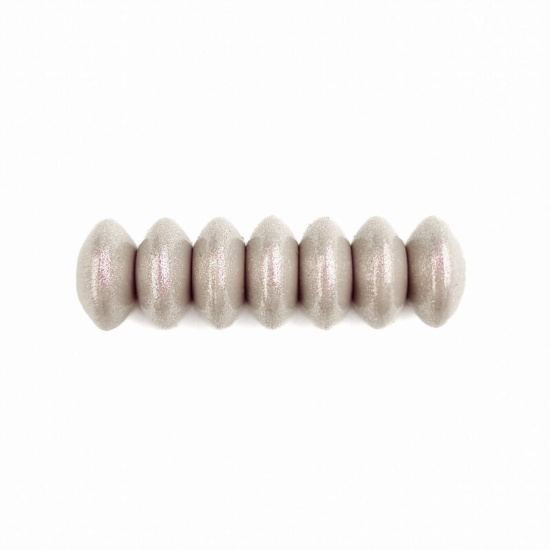 Siliconen kralen - Ovaal - 12 mm - Taupe Parel Print