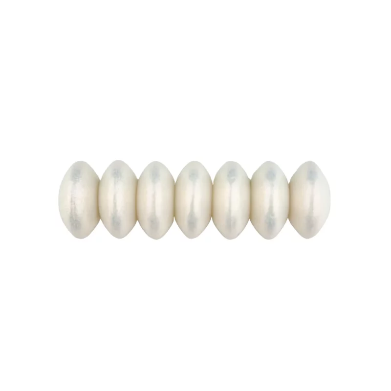 Siliconen kralen - Ovaal - 12 mm - Kokos Parel Print