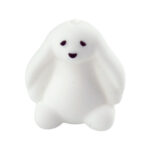 Silicone Bead - 3D - Hanging Rabbit - White