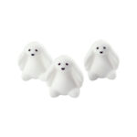 Silicone Bead - 3D - Hanging Rabbit - White - Image 2