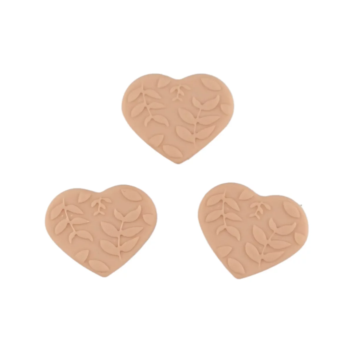 Color code: Peach Nude - Type: Silicone beads heart
- Sold by the piece, nowhere cheaper
- BPA-, Phthalates-, Lead-, PVC- and Toxin-free
- Safely tested according to EN-71 criteria and therefore suitable for CE-certified finished products (teething ring, pacifier cord and more) - Medical grade silicone beads
- Coolable in the refrigerator
- Dishwasher safe Jootjes Haakcadeautjes