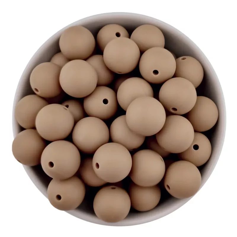 Siliconen Kralen - Rond - 6 mm - Reebruin - Per 50 stuks