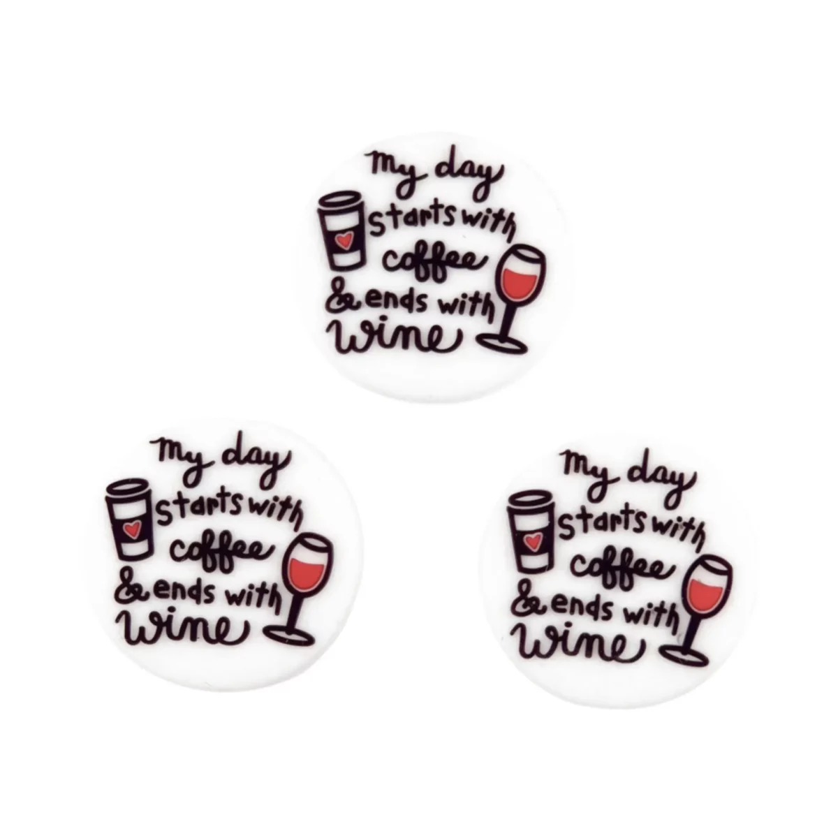 Variant: Start with coffee & end with Wine Gemaakt van BPA-vrij siliconen. Volledig chemisch veilig getest volgens EN-71, 100% kind veilig. Voor meer informatie over het gebruik, lees onderaan de pagina. Jootjes Haakcadeautjes